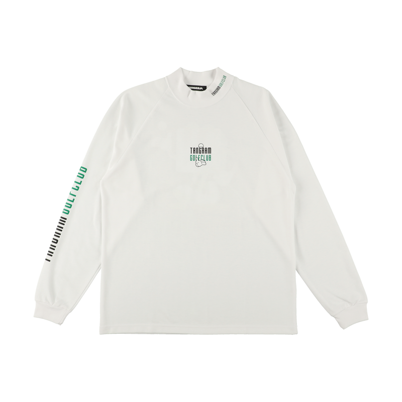 GOLF CLUB PUZZLE CHARACTER AIR MOCKNECK TEE  WHITE TGA-MT169