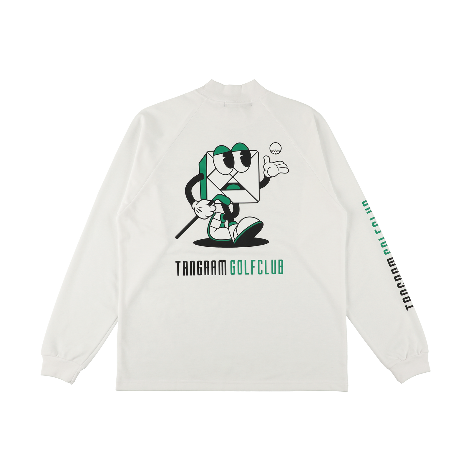 メンズウェア TANGRAM / MASTERS ARRANGE AIR MOCKNECK PUZZLE LOGO SHORT MOCK NECK GREEN TGS-MT111 – TANGRAM