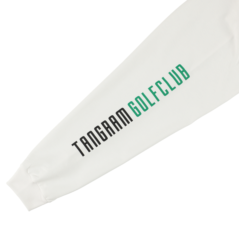 GOLF CLUB PUZZLE CHARACTER AIR MOCKNECK TEE WHITE TGA-MT169 GOLF CLUB PUZZLE CHARACTER AIR MOCKNECK TEE WHITE TGA-MT169