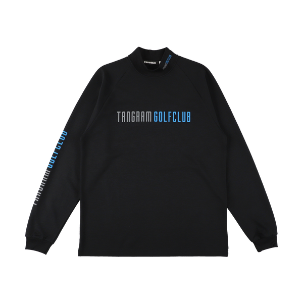 GOLF CLUB HAND ILLUST AIR MOCKNECK TEE BLACK TGA-MT170