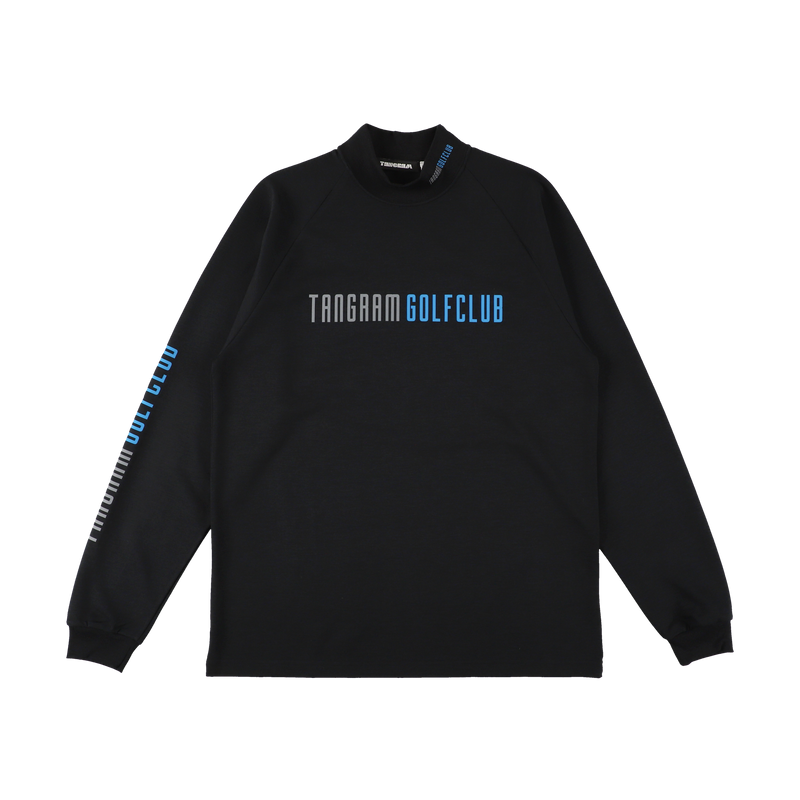 GOLF CLUB HAND ILLUST AIR MOCKNECK TEE BLACK TGA-MT170