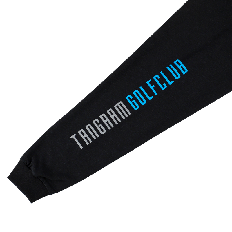 GOLF CLUB HAND ILLUST AIR MOCKNECK TEE BLACK TGA-MT170