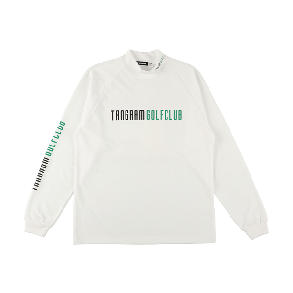 GOLF CLUB HAND ILLUST AIR MOCKNECK TEE WHITE TGA-MT170