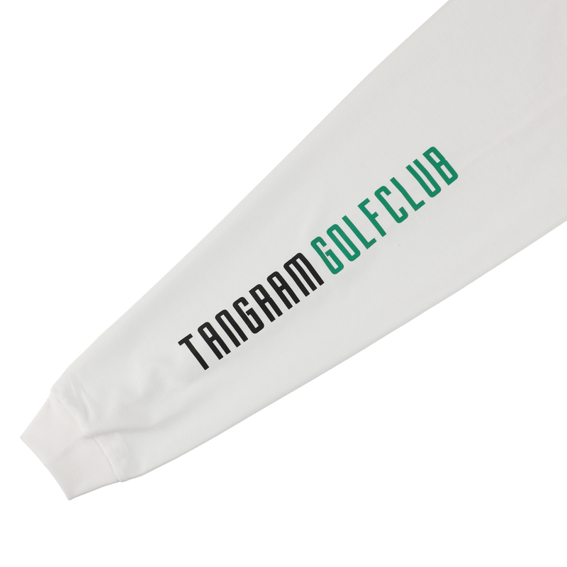 GOLF CLUB HAND ILLUST AIR MOCKNECK TEE WHITE TGA-MT170