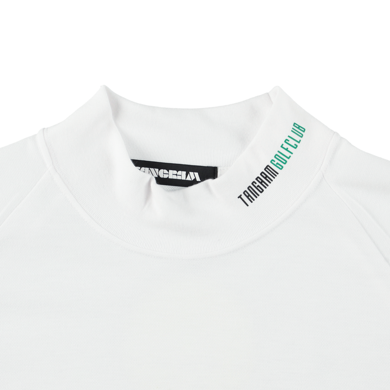 GOLF CLUB HAND ILLUST AIR MOCKNECK TEE WHITE TGA-MT170
