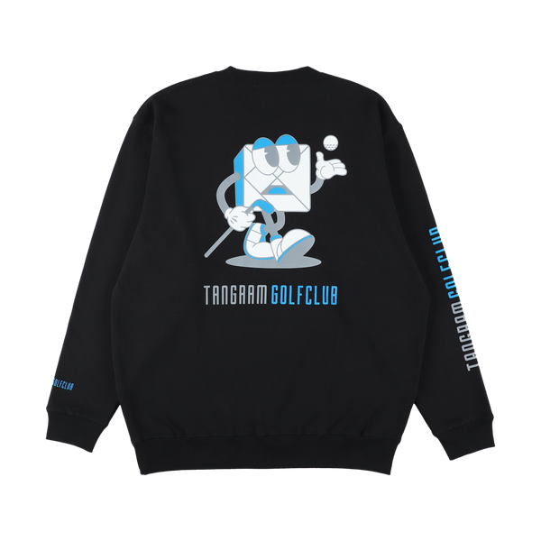 GOLF CLUB PUZZLE CHARACTER SWEAT CREW BLACK TGA-MT174