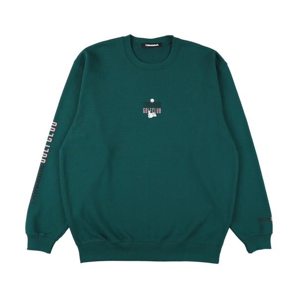 GOLF CLUB PUZZLE CHARACTER SWEAT CREW GREEN TGA-MT174