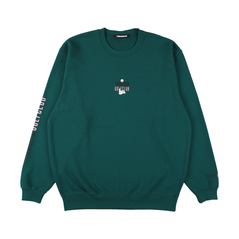 GOLF CLUB PUZZLE CHARACTER SWEAT CREW GREEN TGA-MT174