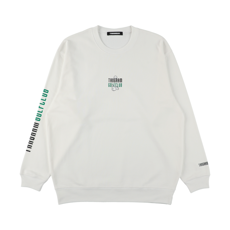GOLF CLUB PUZZLE CHARACTER SWEAT CREW WHITE TGA-MT174