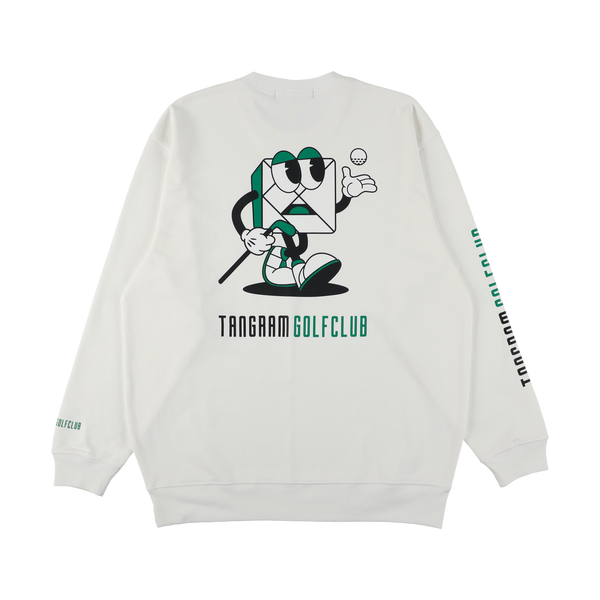 GOLF CLUB PUZZLE CHARACTER SWEAT CREW WHITE TGA-MT174