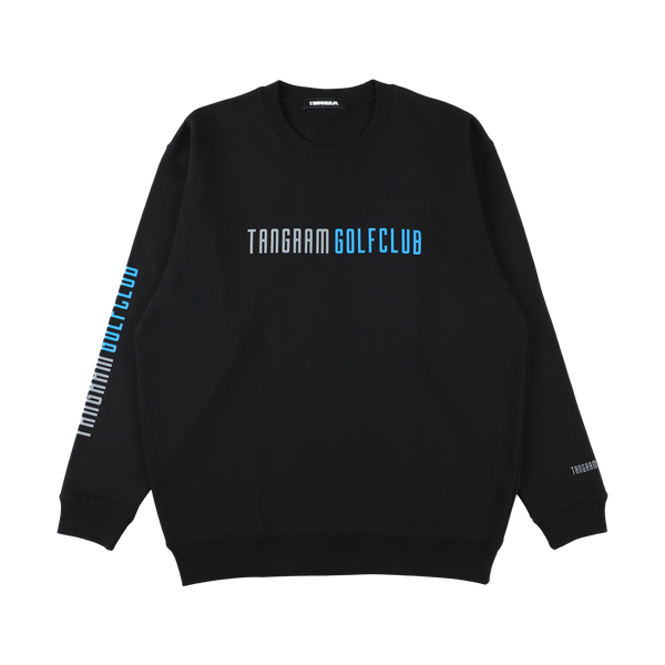 GOLF CLUB HAND ILLUST SWEAT CREW BLACK TGA-MT175