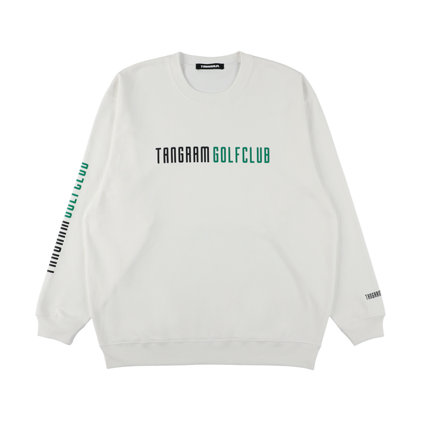 GOLF CLUB HAND ILLUST SWEAT CREW WHITE TGA-MT175