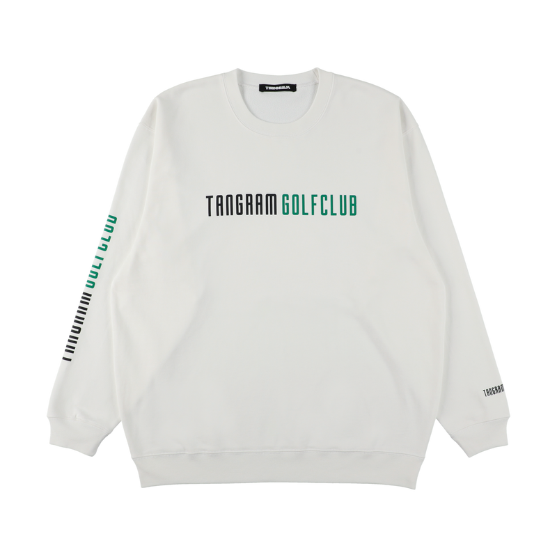 GOLF CLUB HAND ILLUST SWEAT CREW WHITE TGA-MT175