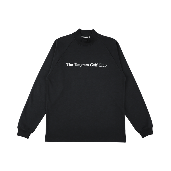 GOLF CLUB BIG LOGO AIR MOCKNECK TEE BLACK TGA-MT177