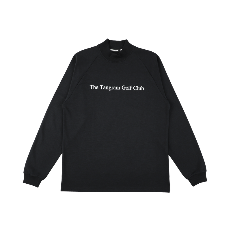 GOLF CLUB BIG LOGO AIR MOCKNECK TEE BLACK TGA-MT177