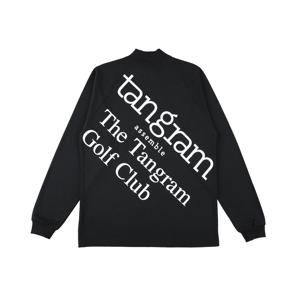 GOLF CLUB BIG LOGO AIR MOCKNECK TEE BLACK TGA-MT177 – TANGRAM