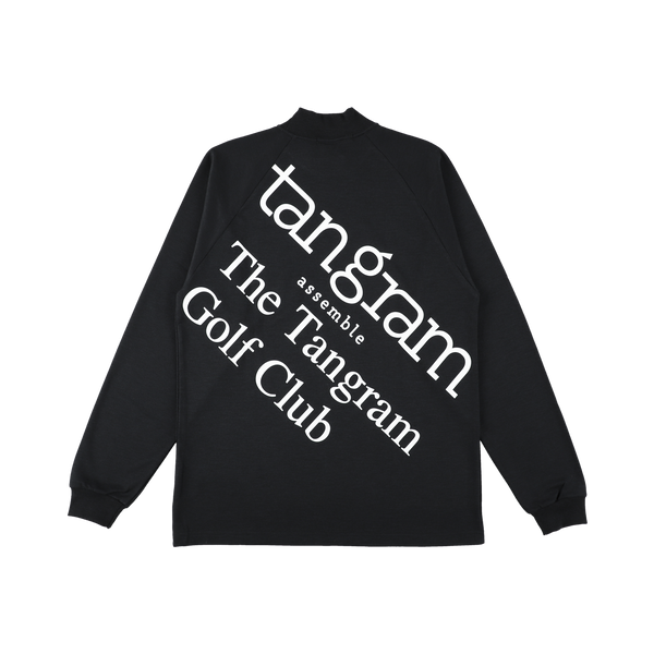GOLF CLUB BIG LOGO AIR MOCKNECK TEE BLACK TGA-MT177
