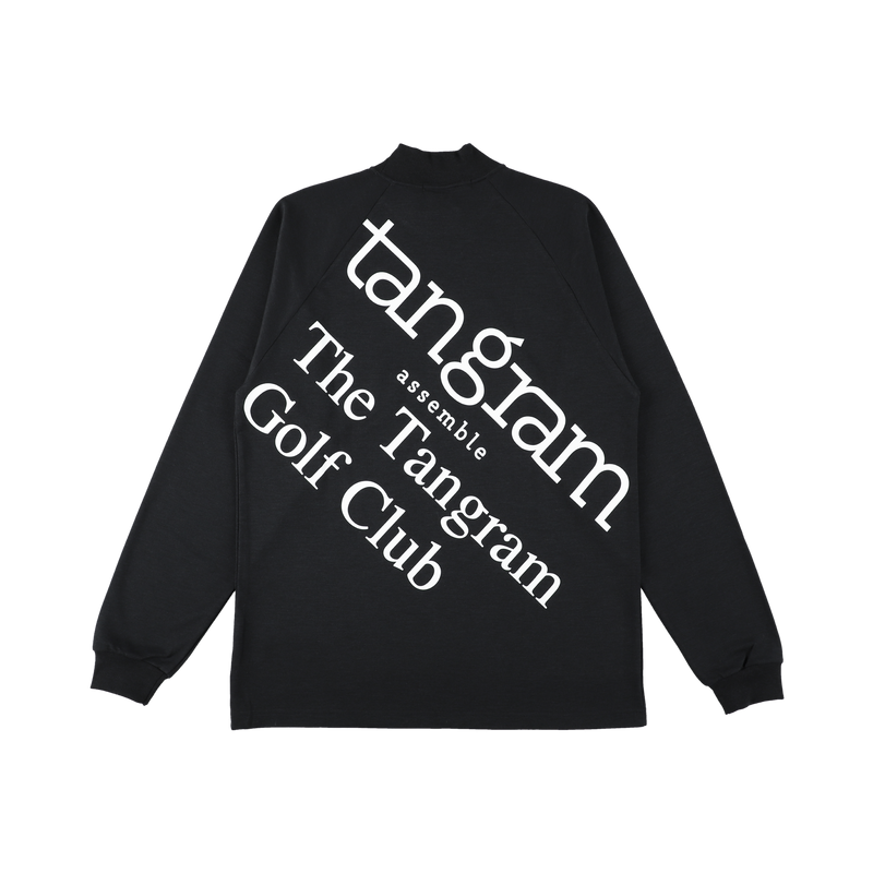 GOLF CLUB BIG LOGO AIR MOCKNECK TEE BLACK TGA-MT177