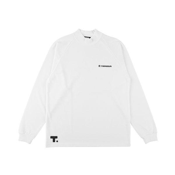BIG MAIN LOGO AIR MOCKNECK TEE WHITE TGA-MT178