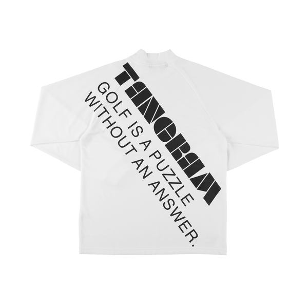 BIG MAIN LOGO AIR MOCKNECK TEE WHITE TGA-MT178