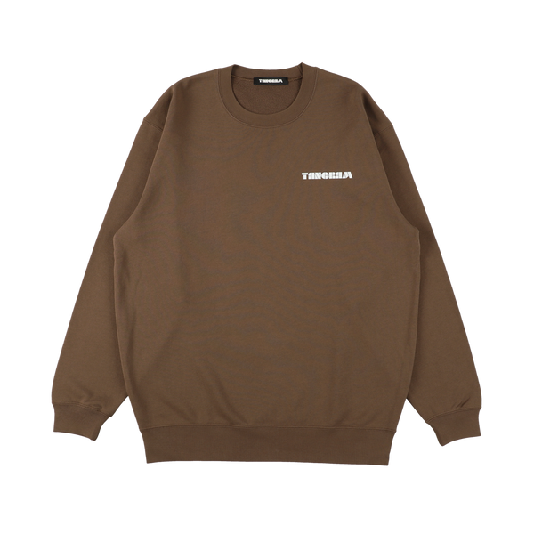 BASIC LOGO SWEAT CREW BROWN TGA-MT95