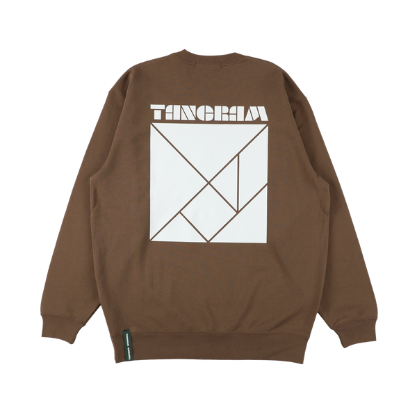 BASIC LOGO SWEAT CREW BROWN TGA-MT95