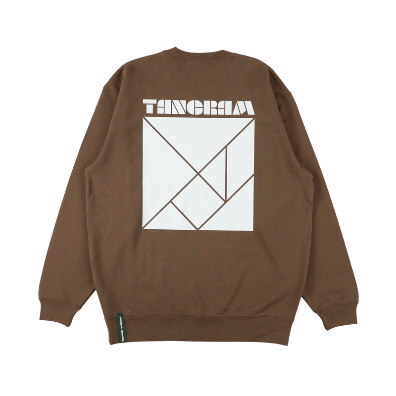 BASIC LOGO SWEAT CREW BROWN TGA-MT95