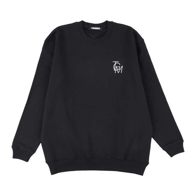 メンズウェア GMTANGRAM TLW LOGO TSL LOGO SWEAT CREW BLACK TGA-MT96 – TANGRAM