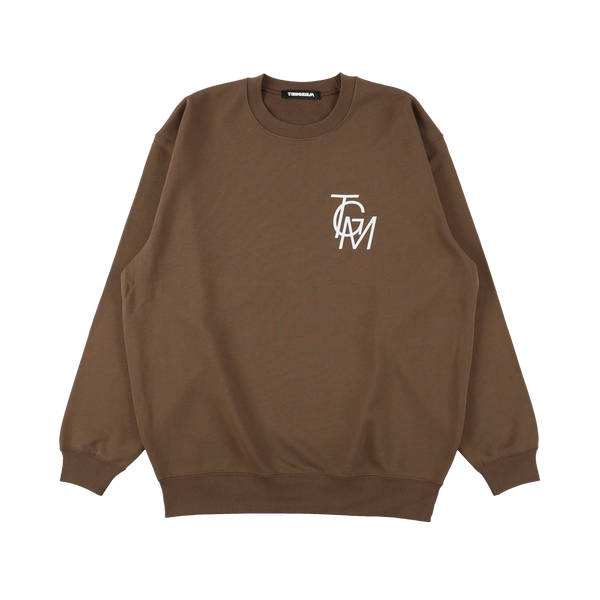 TSL LOGO SWEAT CREW BROWN TGA-MT96