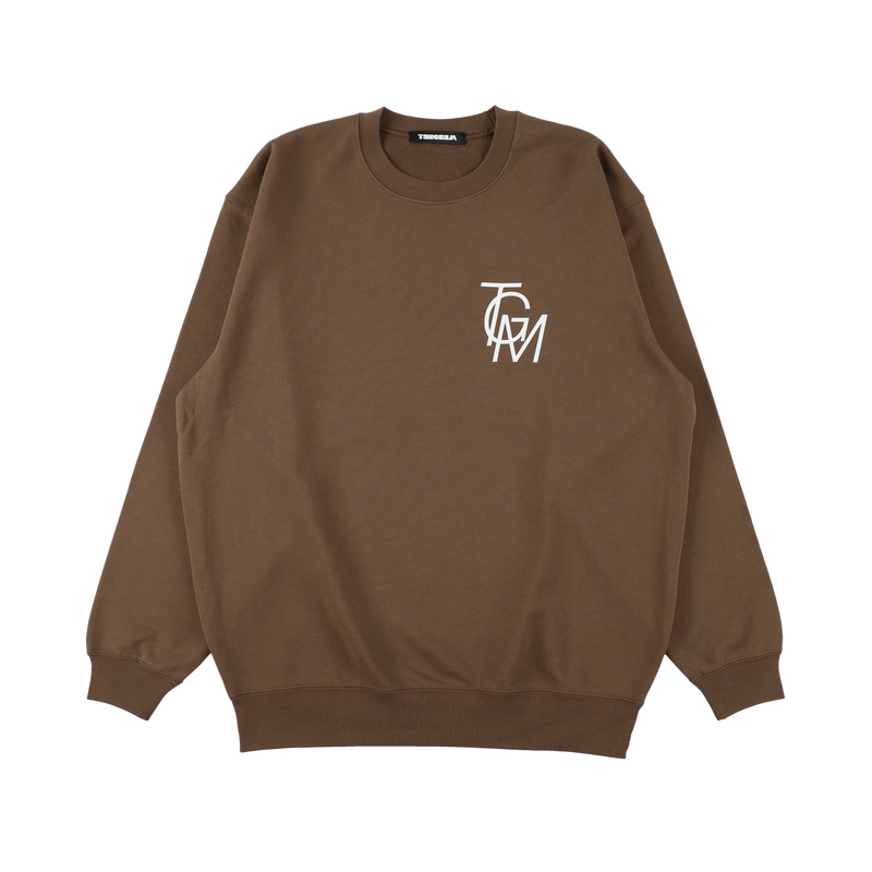 TSL LOGO SWEAT CREW BROWN TGA-MT96