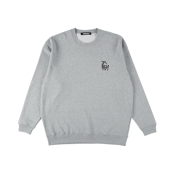 TSL LOGO SWEAT CREW MIX GRAY TGA-MT96