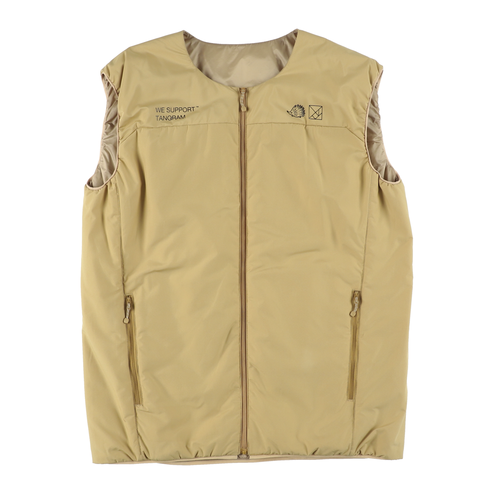 CLUBHAUS × TANGRAM INSULATED VEST BEIGE TGA-MV03