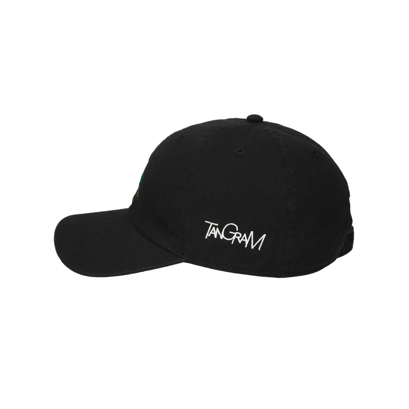 PGC × TANGRAM EMBROIDERY TWILL CAP BLACK TGA-UCAP37
