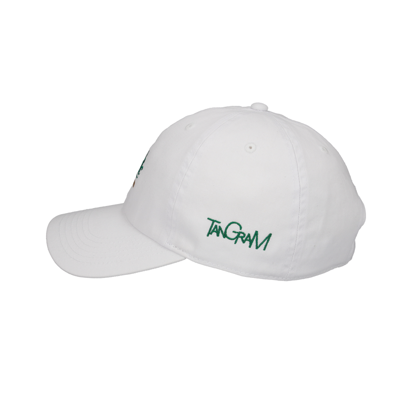 PGC × TANGRAM EMBROIDERY TWILL CAP WHITE TGA-UCAP37