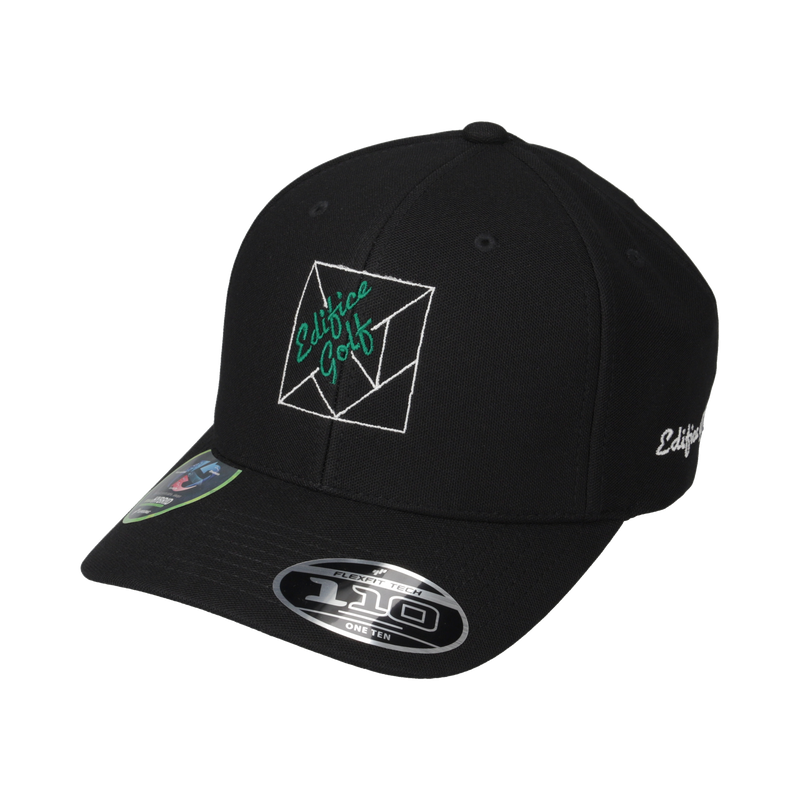 EDIFICE GOLF × TANGRAM FLEXFIT 110® CAP BLACK TGA-UCAP46