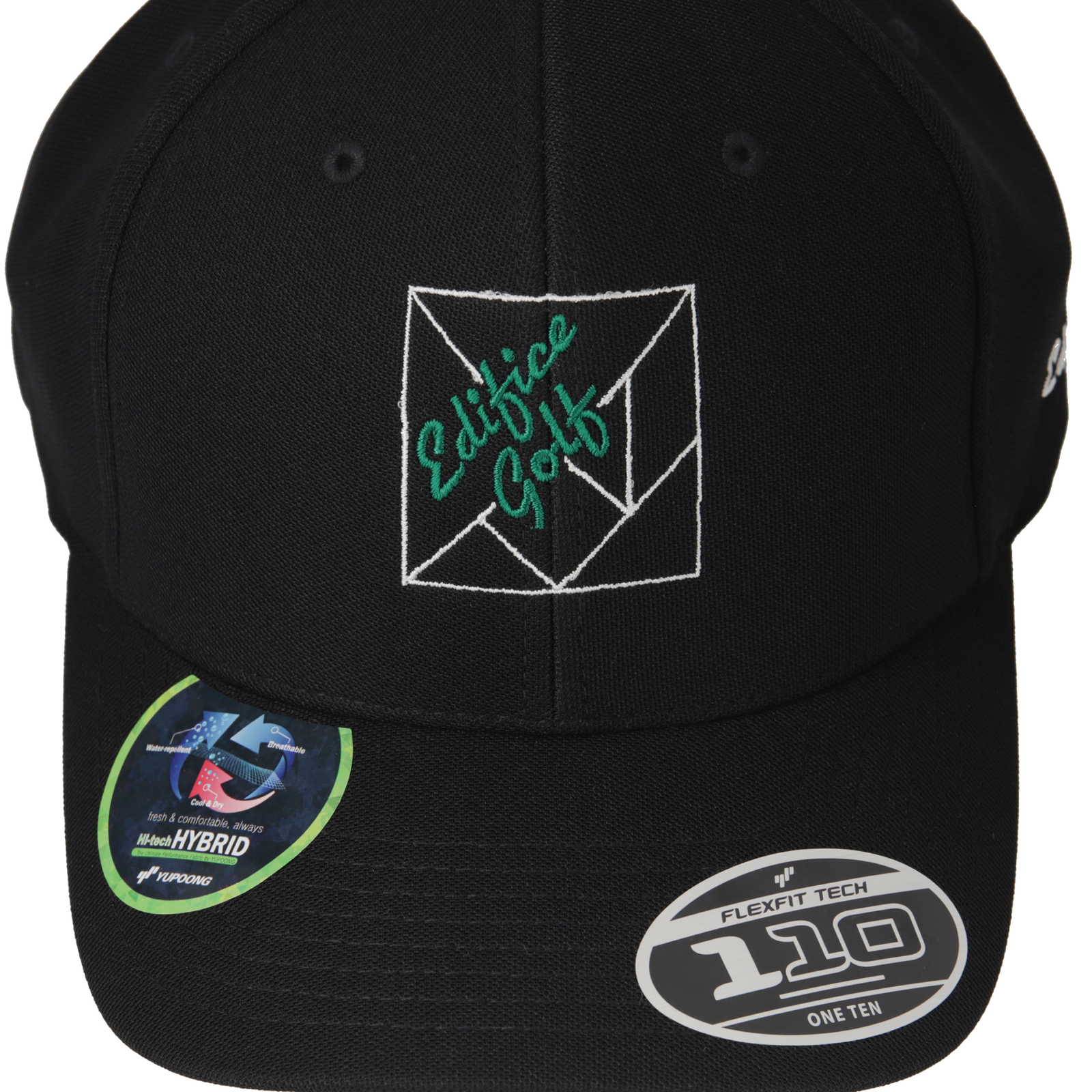 EDIFICE GOLF × TANGRAM FLEXFIT 110® CAP BLACK TGA-UCAP46
