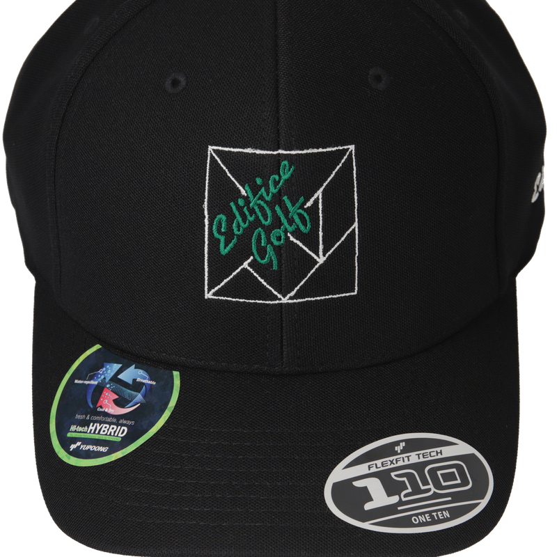 EDIFICE GOLF × TANGRAM FLEXFIT 110® CAP BLACK TGA-UCAP46