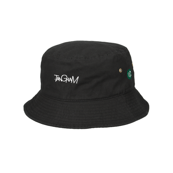 PGC × TANGRAM EMBROIDERY BUCKET HAT  BLACK TGA-UHAT44