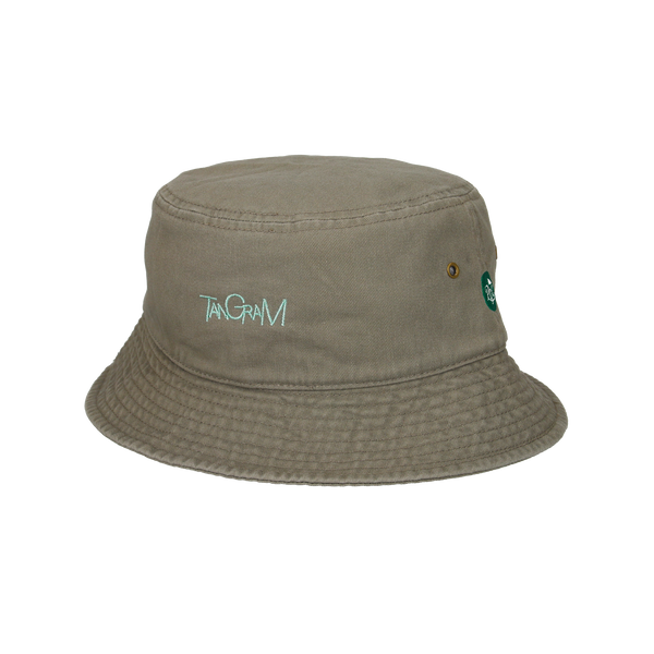 PGC × TANGRAM EMBROIDERY BUCKET HAT OLIVE TGA-UHAT44