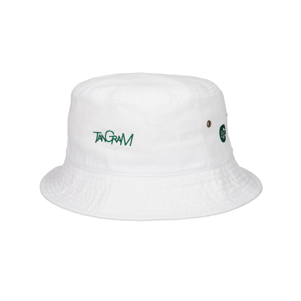 PGC × TANGRAM EMBROIDERY BUCKET HAT WHITE TGA-UHAT44
