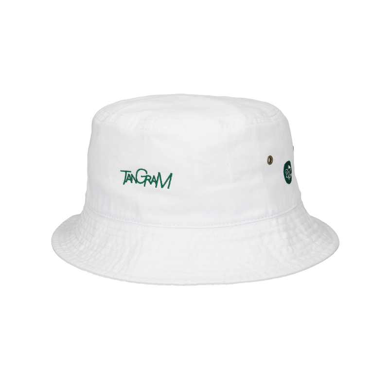 PGC × TANGRAM EMBROIDERY BUCKET HAT WHITE TGA-UHAT44
