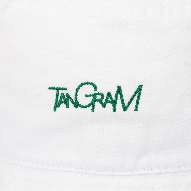 PGC × TANGRAM EMBROIDERY BUCKET HAT WHITE TGA-UHAT44