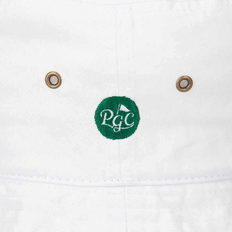 PGC × TANGRAM EMBROIDERY BUCKET HAT WHITE TGA-UHAT44