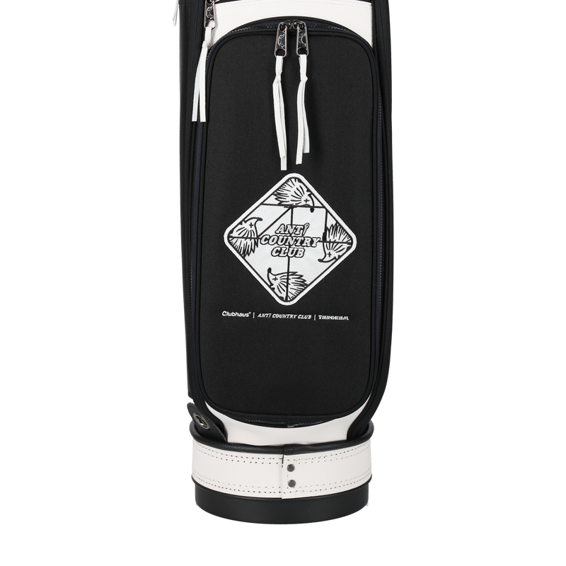 CLUBHAUS × ANTi COUNTORY CLUB × TANGRAM TRIPLE LOGO CADDY BAG BLACK TG CLUBHAUS × ANTi COUNTORY CLUB × TANGRAM TRIPLE LOGO CADDY BAG BLACK TG