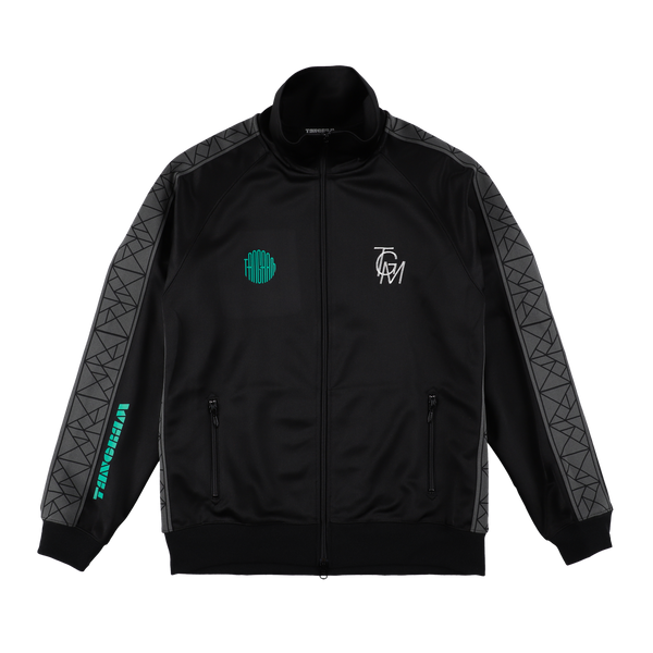 PUZZLE LINE SQUAD TRACK JACKET SILVER/EMERALD GREEN TGS-MB11