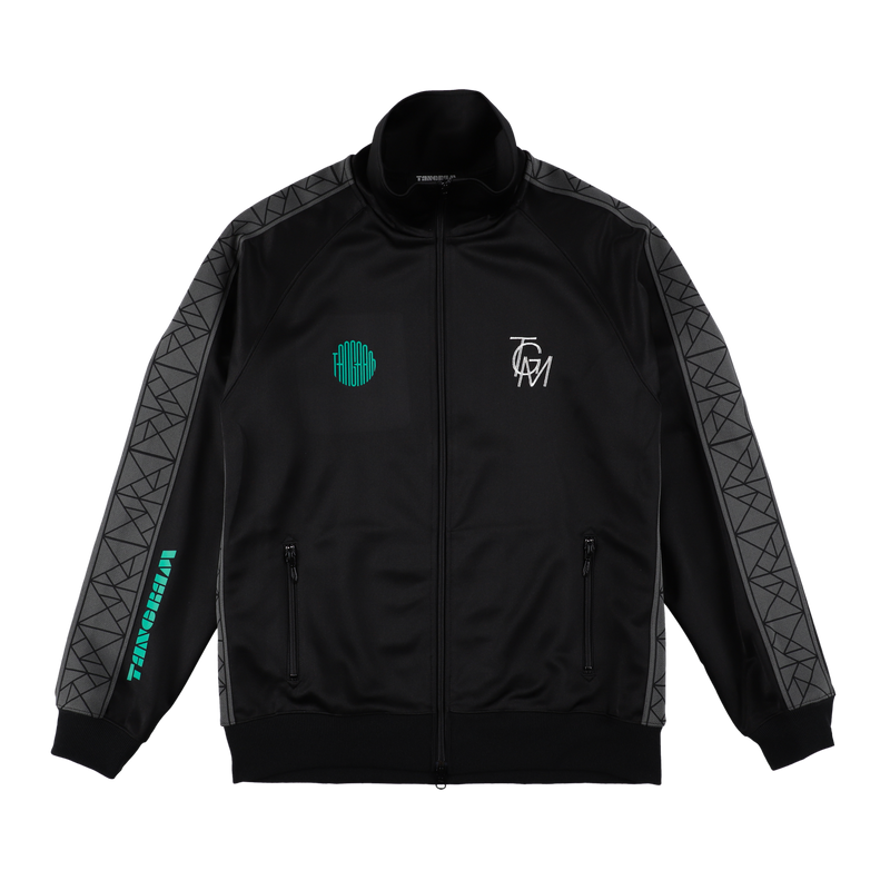 PUZZLE LINE SQUAD TRACK JACKET SILVER/EMERALD GREEN TGS-MB11