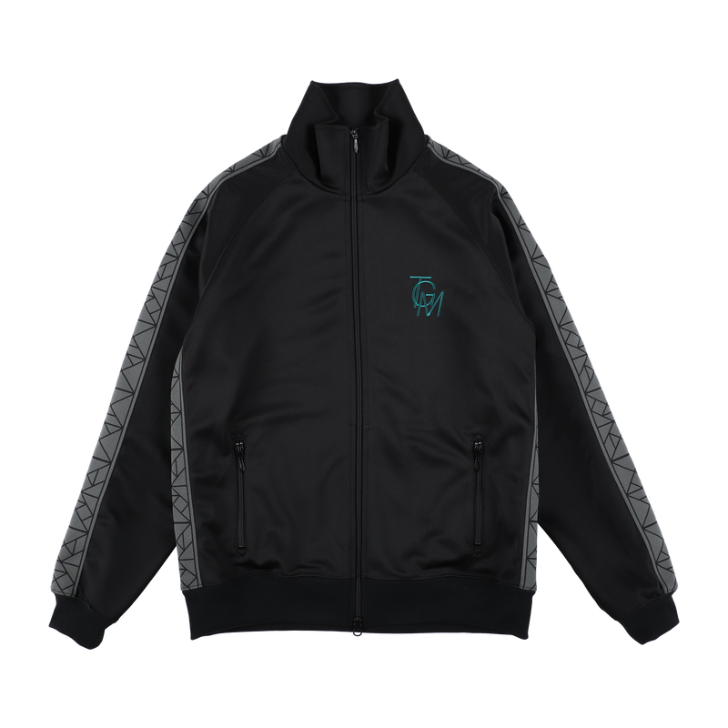 PUZZLE LINE TRACK JACKET  BLACK/GREEN TGS-MB11