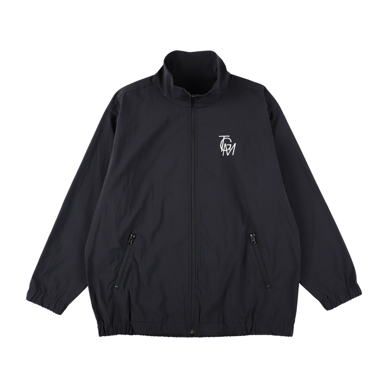 TGM LOGO STRETCH NYLON RAIN JACKET BLACK TGS-MB12