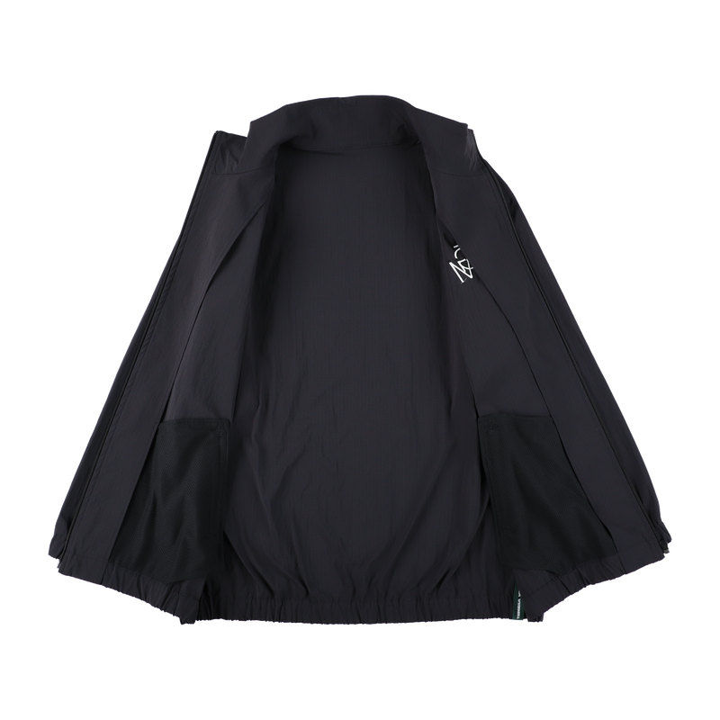 TGM LOGO STRETCH NYLON RAIN JACKET BLACK TGS-MB12