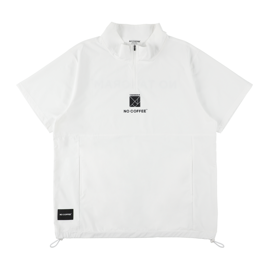 TANGRAM フルジップ フード付き NO COFFEE×TANGRAM HALF ZIP PISTE WHITE TGS-MBNC01